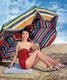 China (Hong Kong): Chinese movie star Diana Chang Chung-wen posing at the beach, 1958